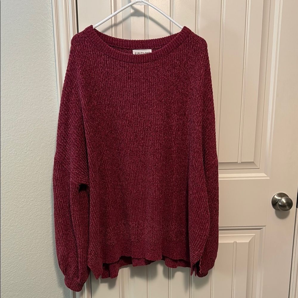 Maroon Crew Neck Sweater XL